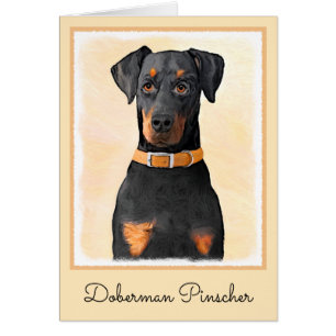 Doberman Pinscher Unzugeschnittene Malerei Origina