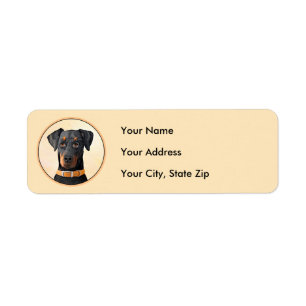 Doberman Pinscher Unzugeschnittene Malerei Origina