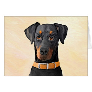 Doberman Pinscher Unzugeschnittene Malerei Origina