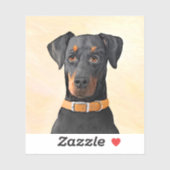 Doberman Pinscher Unzugeschnittene Malerei Origina Aufkleber (Blatt)