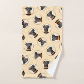 Doberman Pinscher Unzugeschnittene Malerei Origina Badhandtuch Set (Handtuch)