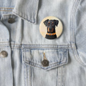 Doberman Pinscher Unzugeschnittene Malerei Origina Button (Beispiel)