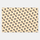 Doberman Pinscher Unzugeschnittene Malerei Origina Geschenkpapier Set (Vorderseite)