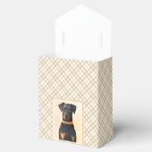 Doberman Pinscher Unzugeschnittene Malerei Origina Geschenkschachtel (Geöffnet)