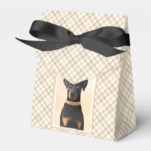 Doberman Pinscher Unzugeschnittene Malerei Origina Geschenkschachtel
