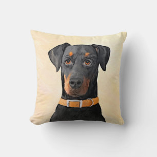 Doberman Pinscher Unzugeschnittene Malerei Origina Kissen