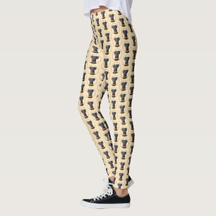 Doberman Pinscher Unzugeschnittene Malerei Origina Leggings