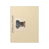 Doberman Pinscher Unzugeschnittene Malerei Origina Notizblock (Rotiert)