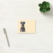 Doberman Pinscher Unzugeschnittene Malerei Origina Post-it Klebezettel (Büro)
