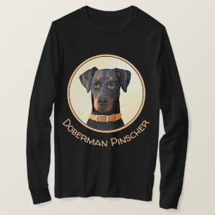 Doberman Pinscher Unzugeschnittene Malerei Origina T-Shirt