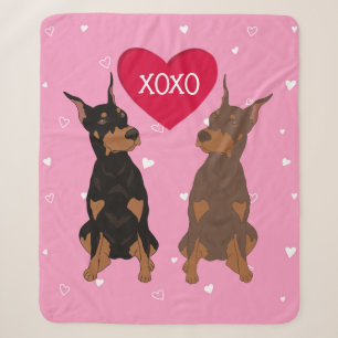 Doberman Pinscher Valentinstag Sherpadecke