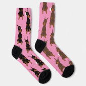 Doberman Pinscher Valentinstag Socken (Rechts)