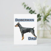 Doberman Pinscher Vater 4 Postkarte (Stehend Vorderseite)