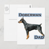 Doberman Pinscher Vater 4 Postkarte (Vorne/Hinten)