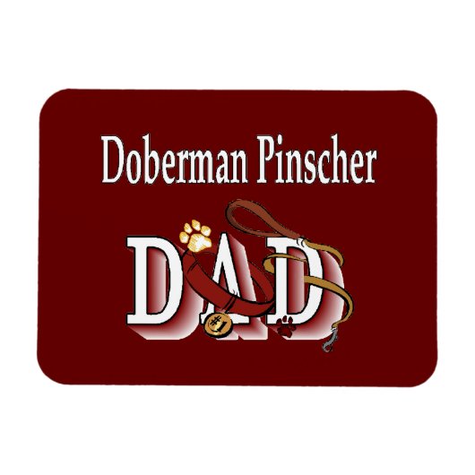 Doberman Pinscher Vater Magnet (Horizontal)