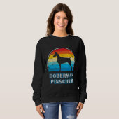 Doberman Pinscher Vintag Design Dog Sweatshirt (Vorne ganz)