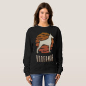 Doberman Pinscher Vintage Retro Classic Dog Sunset Sweatshirt (Vorne ganz)