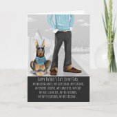 Doberman Pinscher vom Hundegärtner Funny Funny Karte (Vorderseite)