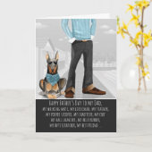 Doberman Pinscher vom Hundegärtner Funny Funny Karte (Gelbe Blume)