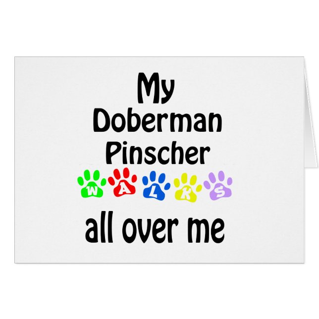 Doberman Pinscher Walks Design (Vorderseite (Horizontal))