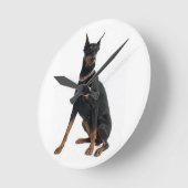 "DOBERMAN PINSCHER" WALL CLOCK RUNDE WANDUHR (Winkel)