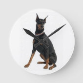"DOBERMAN PINSCHER" WALL CLOCK RUNDE WANDUHR (Vorderseite)