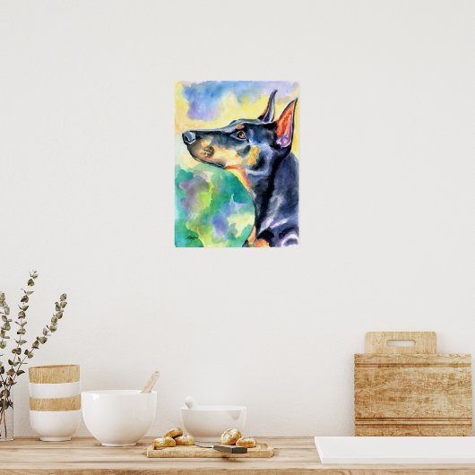 Doberman Pinscher Wall Print Poster (Küche)