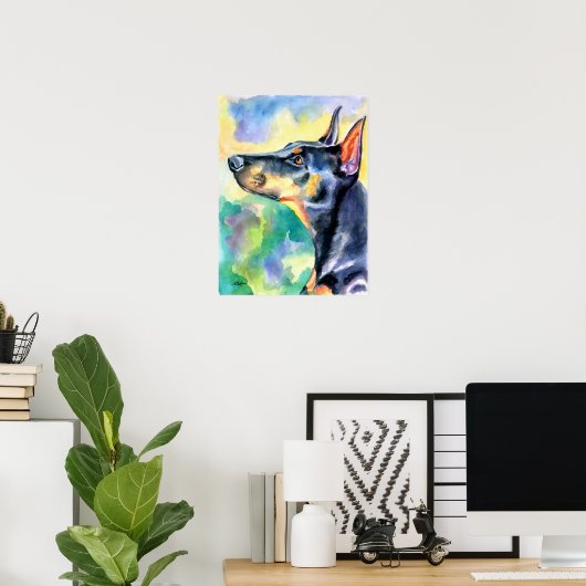 Doberman Pinscher Wall Print Poster (Heimbüro)