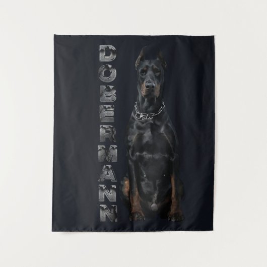 Doberman Pinscher Wandteppich (Vorderseite)