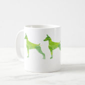 Doberman Pinscher Watercolor Design Kaffeetasse (Vorderseite Links)
