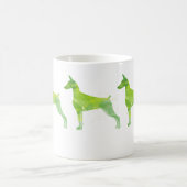 Doberman Pinscher Watercolor Design Kaffeetasse (Mittel)