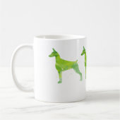 Doberman Pinscher Watercolor Design Kaffeetasse (Links)