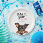 Doberman Pinscher Wedding Vielen Dank Pappteller (Party)