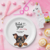 Doberman Pinscher Wedding Vielen Dank Pappteller (Party)