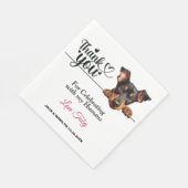 Doberman Pinscher Wedding Vielen Dank Serviette (Ecke)