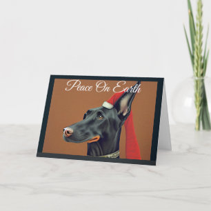 Doberman Pinscher Weihnachtskarte Feiertagskarte