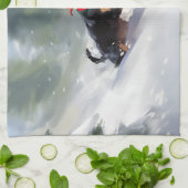 Doberman Pinscher Weihnachtsschnee Winter Geschirrtuch (Gefaltet)