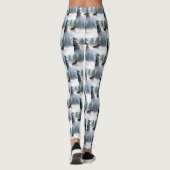 Doberman Pinscher Weihnachtsschnee Winter Leggings (Rückseite)