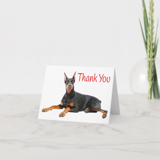 Doberman Pinscher Welpe Hund Red Danke - Blank (Vorderseite)
