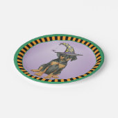 Doberman Pinscher Witch Paper Plate Pappteller (Schrägansicht)