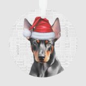 Doberman Pinscher with Name and Photo Christmas Ornament (Rückseite)
