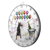 Doberman Pinscher wünscht ein frohes neues Jahr 20 Dartscheibe (Vorderseite rechts)