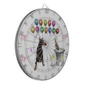 Doberman Pinscher wünscht ein frohes neues Jahr 20 Dartscheibe (Vorderseite Links)