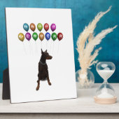 Doberman Pinscher wünscht ein frohes neues Jahr 20 Fotoplatte (Seite)