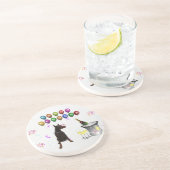 Doberman Pinscher wünscht ein frohes neues Jahr 20 Sandstein Untersetzer (Seite)