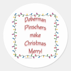 Doberman Pinschers Make Christmas ... - Sticker
