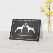 Doberman Pinschers Wedding Glückwunsch Karte (Gelbe Blume)