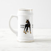 Doberman-Pinsel Bierglas (Links)