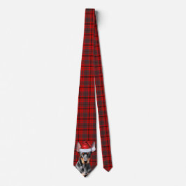 Doberman Pinshce Dog Lover Holiday Plaid Christmas Krawatte
