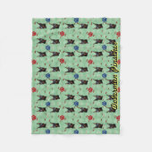 Doberman Portrait Fleecedecke (Vorderseite)